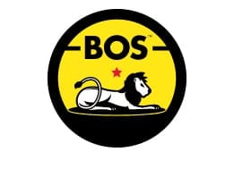 Le logo BOS avec un lion.