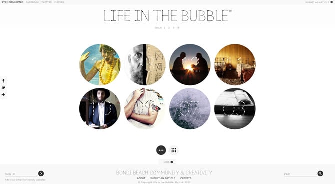 La vie dans le thème wordpress de la bulle ronde.