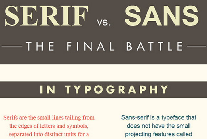 Serif or sans serif, that is the question ! 1