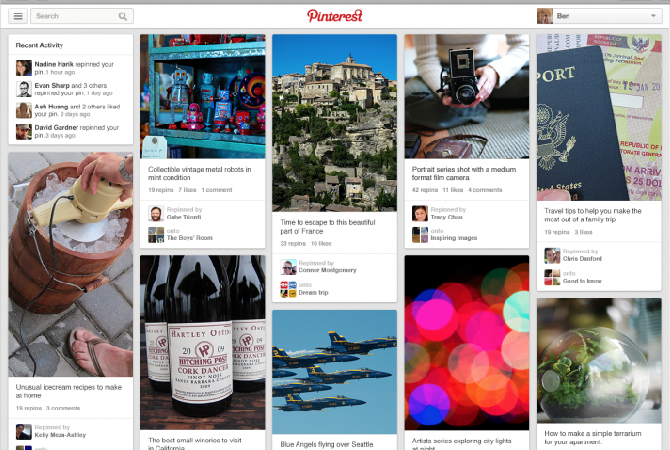 Pinterest Pinterest : vive le design en tuiles ! 1