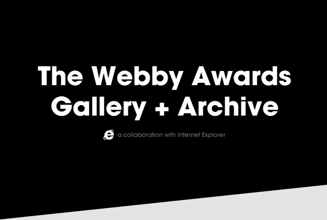 Une nouvelle galerie interactive pour les archives des Webby Awards 1