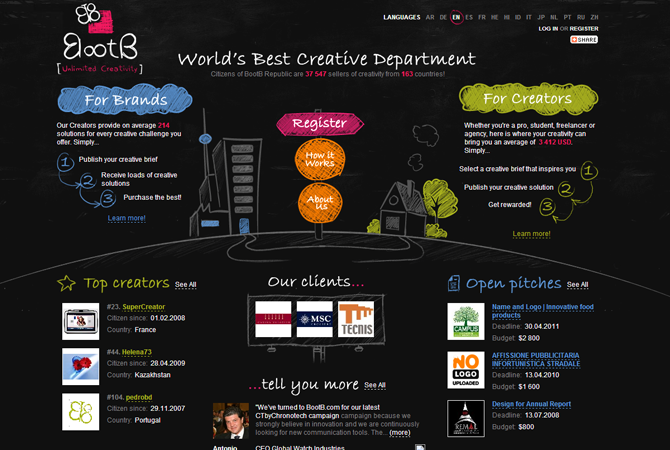 Inspiration : 60 exemples de webdesign à main levée 1
