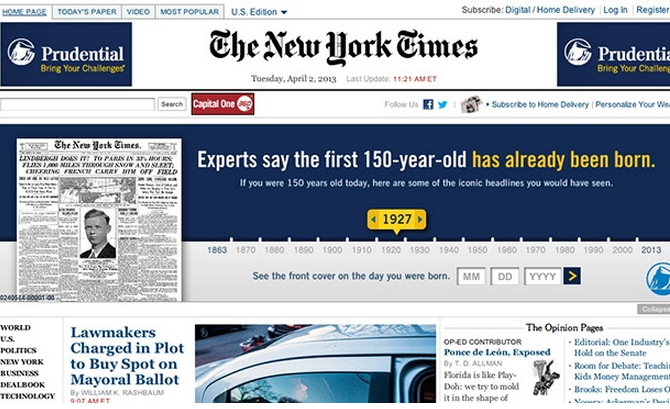 Le New York Times innove avec une bannière publicitaire interactive 1