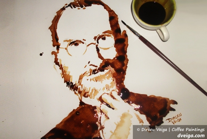Coffee Art - Coffee Paintings by Dirceu Veiga