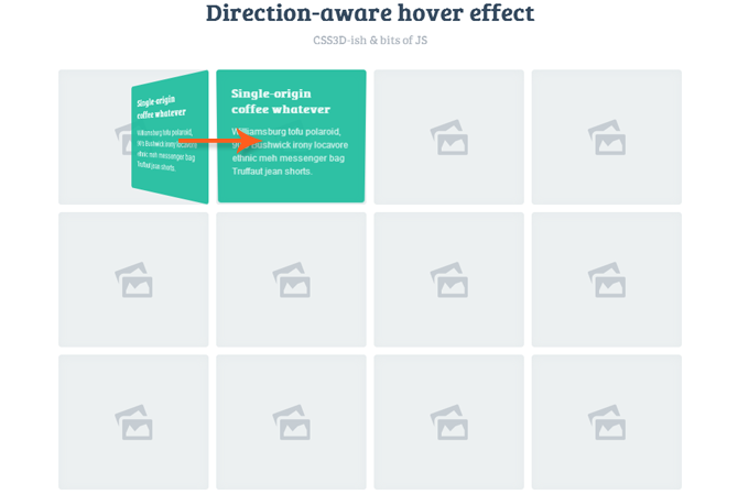 Direction-aware 3D-ish hover effect