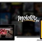 Molotoy tv - un téléphone portable, une tablette, un ordinateur portable et une télévision.