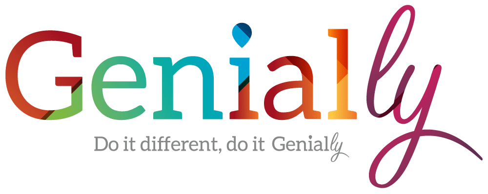Le logo généralement avec un fond coloré.