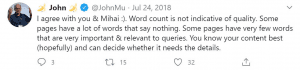 SEO : Quel est le nombre de mots idéal pour classer un article en top positions de Google ? Arrêtez de vous poser la question ! 3