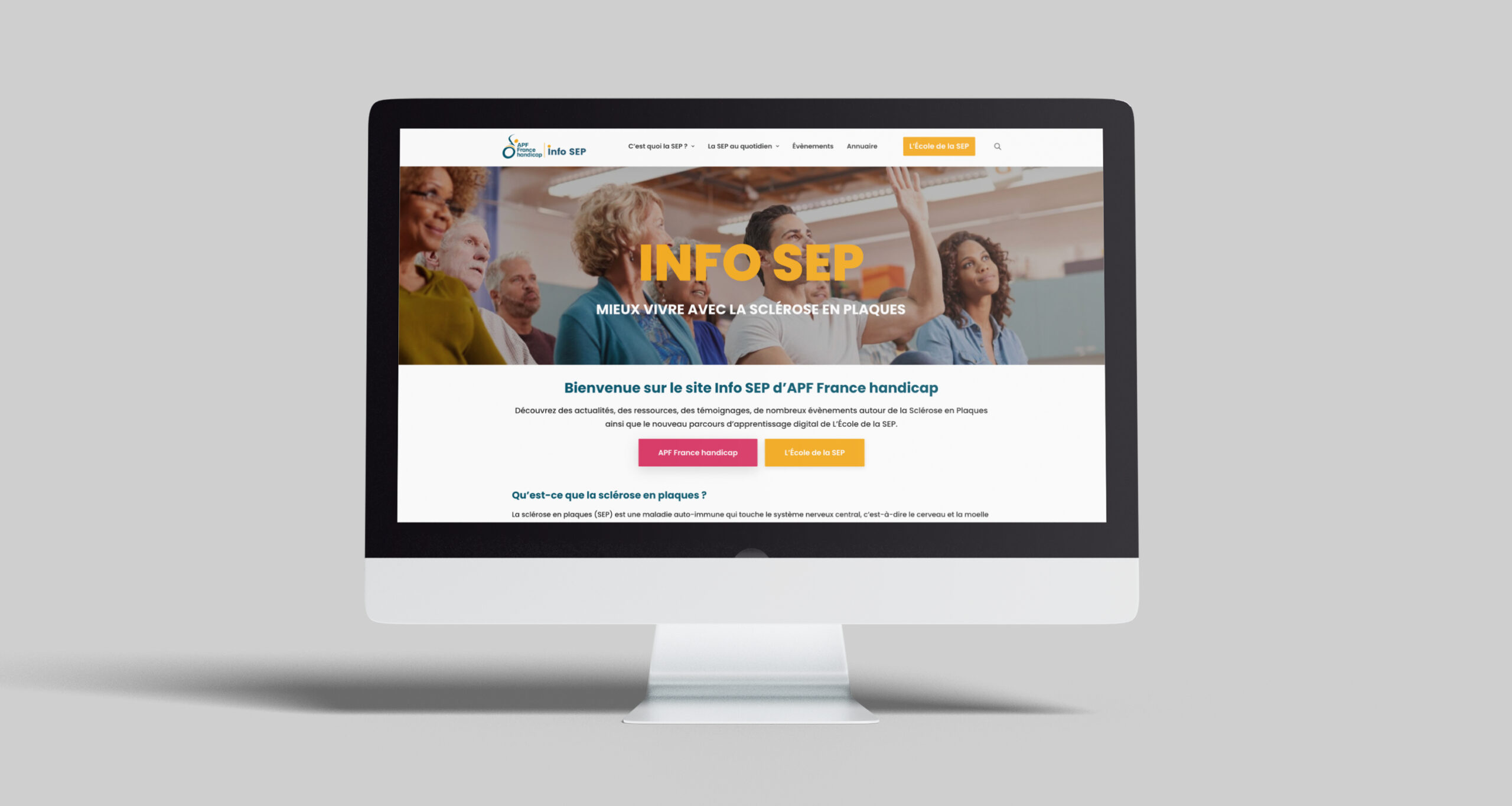 Aperçu du site APF SEP — Info SEP