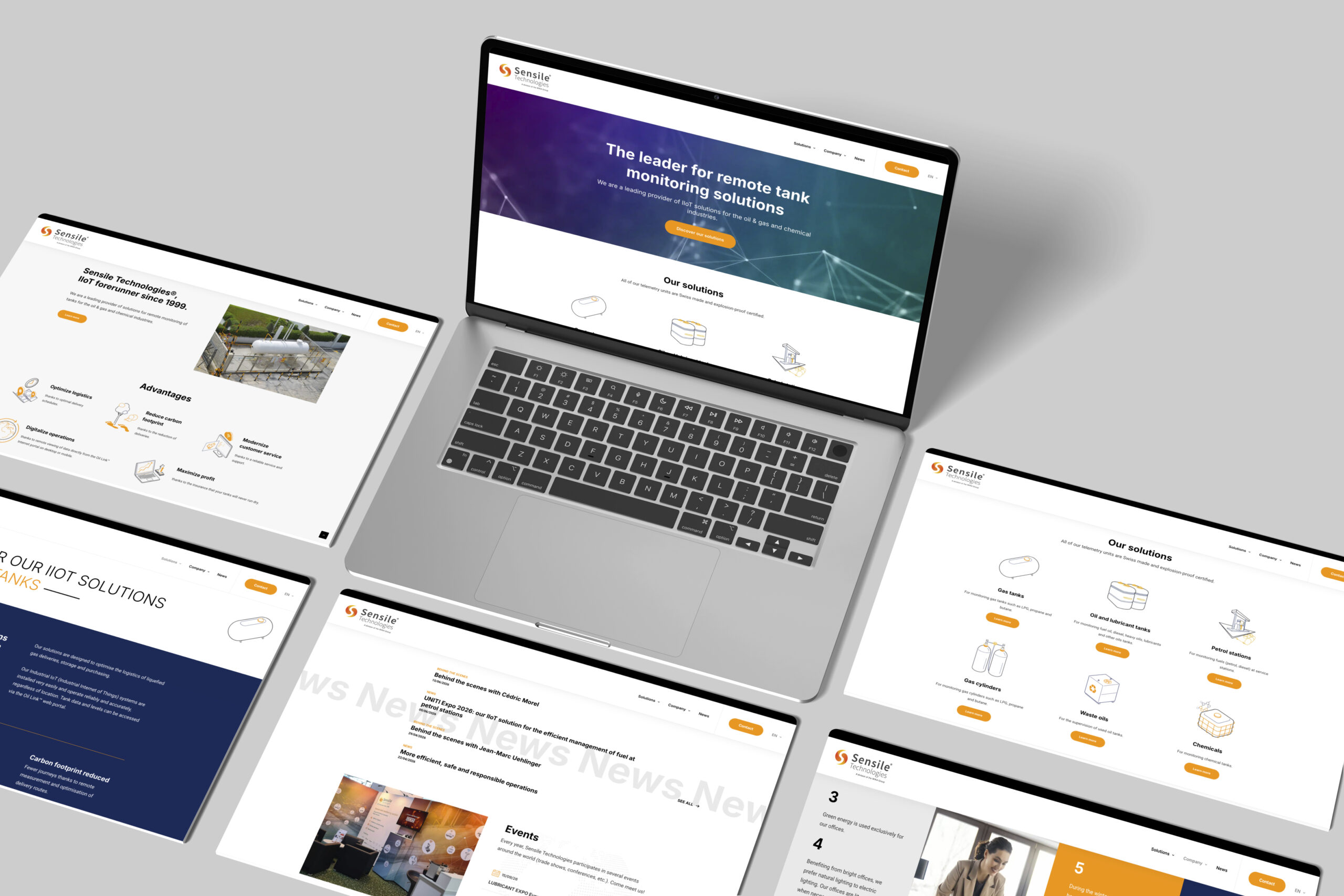 Aperçu du site Sensile Technologies